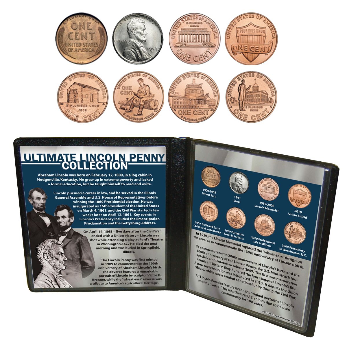Complete Lincoln Penny Design Collection 