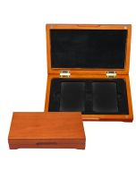 Wood Display Box for 2 or 4  Graded Coins (slight aesthetic defect)