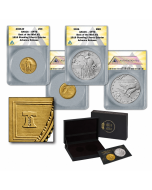 2026 Best of Mint 1916 Standing Gold Liberty Quarter & Silver Medal Set SP70 AR