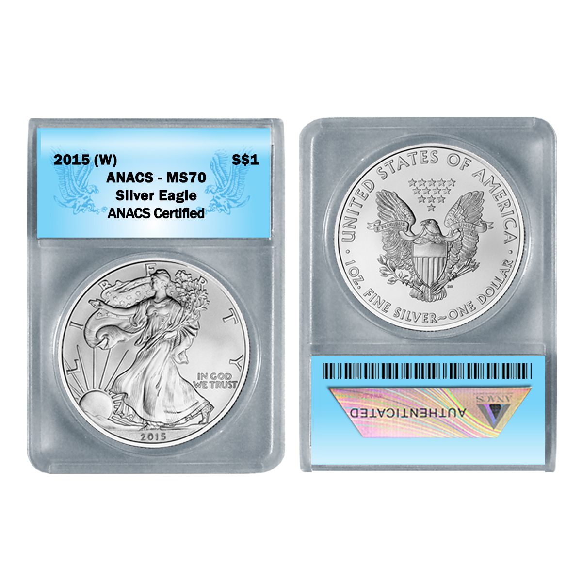 2015 Silver Eagle ANACS MS70 - The Patriotic Mint