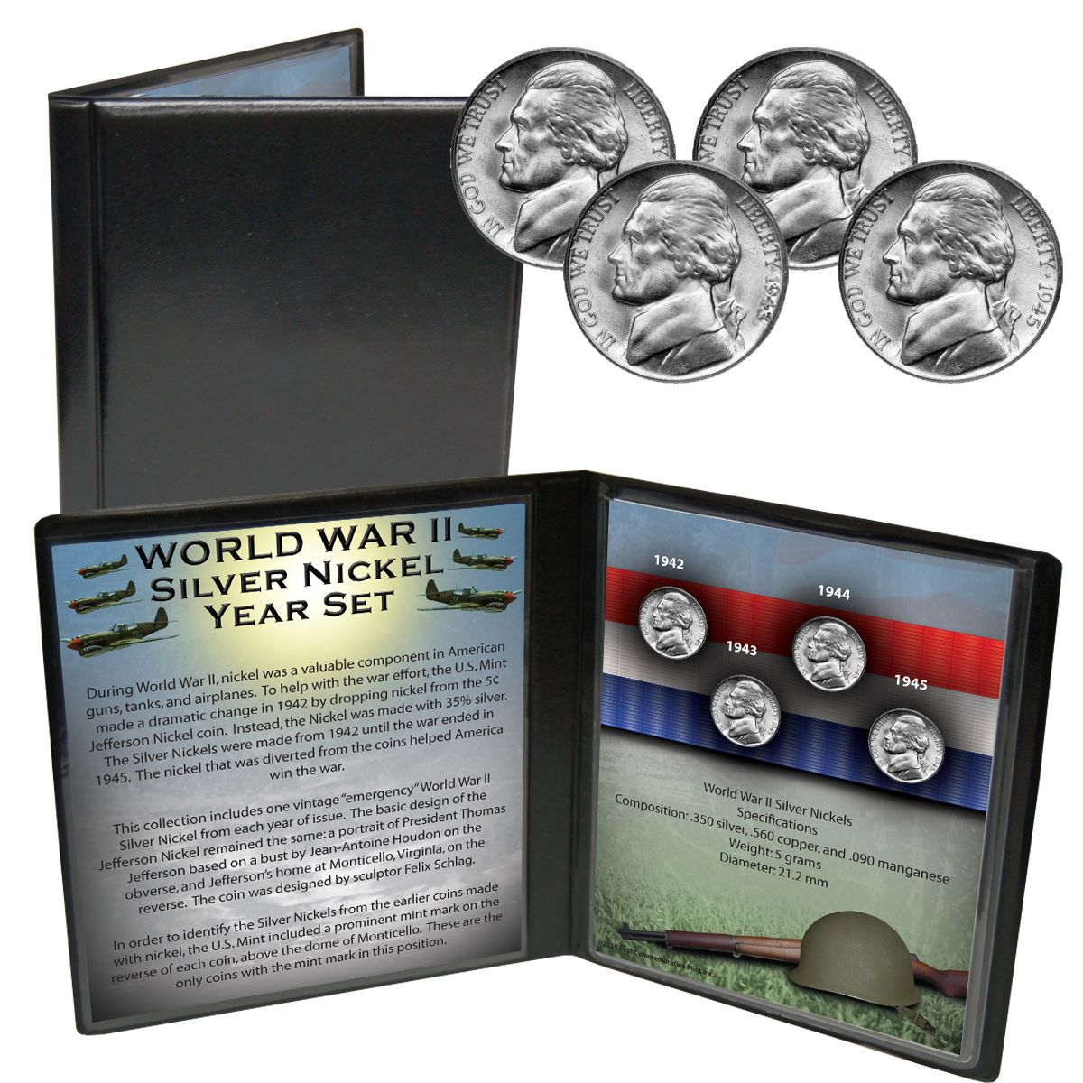 World War II Silver Nickel Set - The Patriotic Mint
