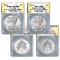 2020 American Silver Eagle San Francisco Perfect 70 2 Coin Set ( Proof & Uncirculated )