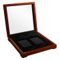Wood Display Box for 2 Graded Coins (slight aesthetic defect)