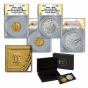 2026 Best of Mint 1916 Standing Gold Liberty Quarter & Silver Medal Set SP70 AR