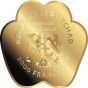 Merry Christmas  1/1000 oz Gold coin in Card - Christmas Dogs with Santa's Hat