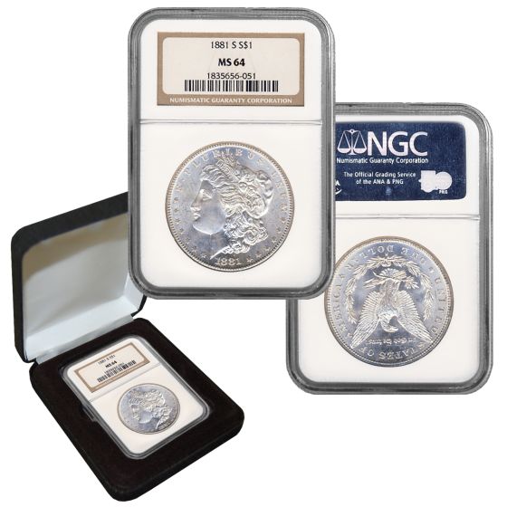 1881-S Morgan Silver Dollar NGC MS64 1
