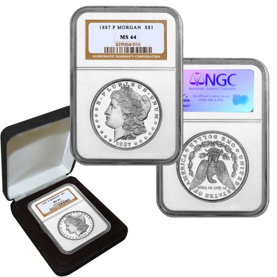 1887-P Morgan Silver Dollar NGC MS64 1