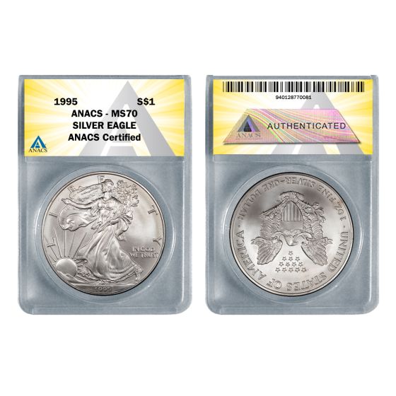 1995  American Silver Eagle 1oz coin MS70 1