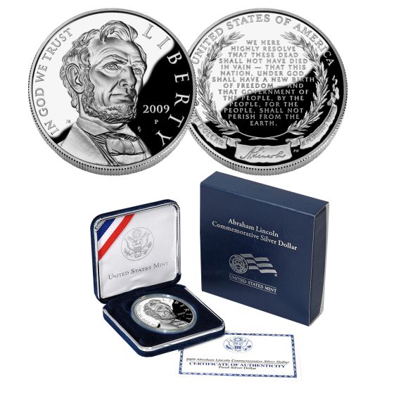 2009-P Abraham Lincoln Proof Silver Dollar Coin 2