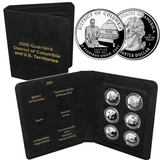 2009 Proof DC and Territorial State Quarters (Clad) 1