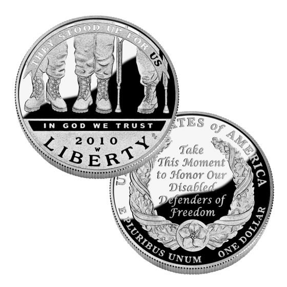 2010 Disabled Veterans Silver Dollar Proof 1