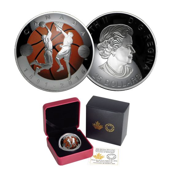 2016 CA 1oz Silver $25 Invention of Basketball 2