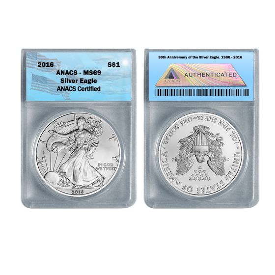 2016 Silver Eagle ANACS MS69 1
