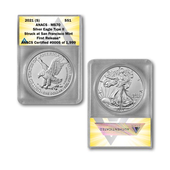 2021 (S) American Silver Eagle Type 2 MS70 - Supplemental ASE Production (1st Release) 1