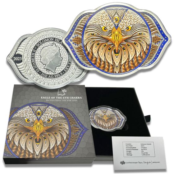 2023 Eagle of the 6th Chakra 2oz Pure Silver Coin  - Phil Lewis 1