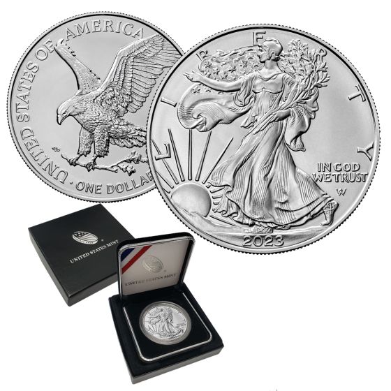2023 American Silver Eagle BU In U.S. Mint Box 1