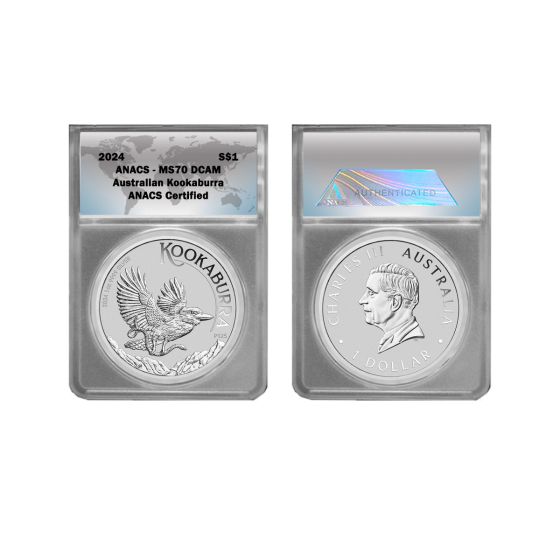 2024 1 oz Silver Australian Kookaburra MS70 - Perth Mint  1