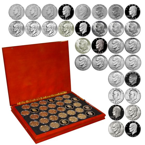 Complete Eisenhower Dollar Collection 1971 - 1978 1