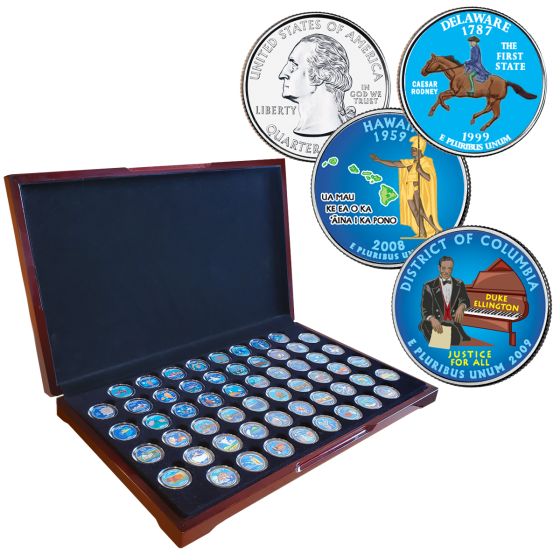 Colorized State Quarters, Complete Set of 56 1