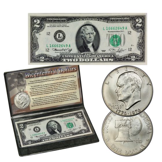 Bicentennial Dollar Coin and Currency Set 1