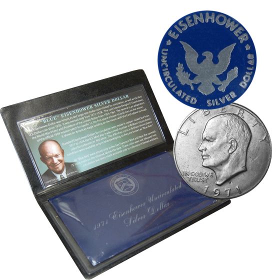 Blue Eisenhower Dollar 1