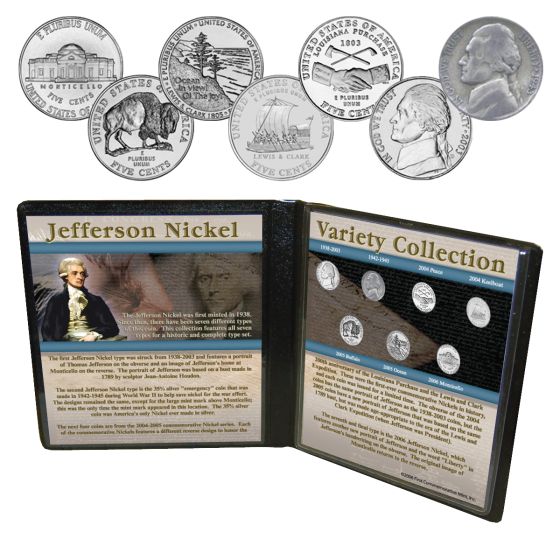 Jefferson Nickel Variety Collection 1