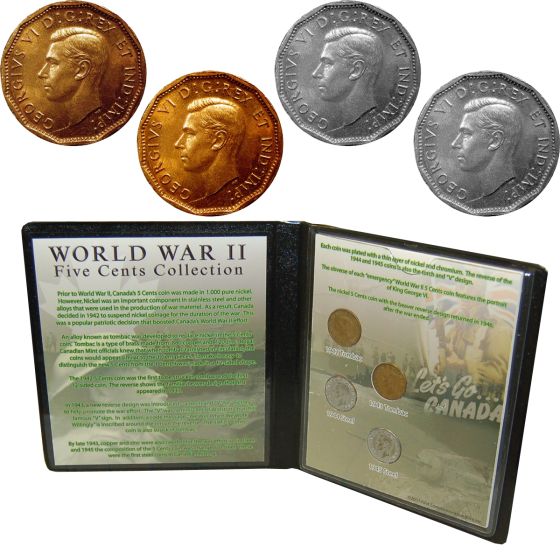 World War II Five Cents Collection 1