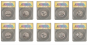 2026 P+D Complete 10 Coin Semiquincentennial Quarters Set MS68 Advance Release