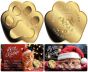Merry Christmas 1/1000 oz Gold coin in Card - Christmas Cat with Santa's Hat