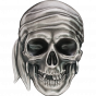 2017 Palau Pirate Skull High Relief 1 oz Silver Antiqued finish $5 (box/coa)