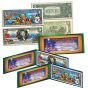 $1 & $2 Bill Colorized Christmas Bank Note