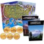 Complete 56 State and Territory Quarter Collection Gold Plated in Folder Map