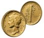 Best of the Mint 1916 Mercury Dime Gold Coin Silver Medal Set MS70 Advanced Release