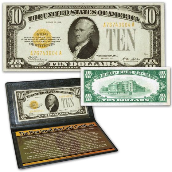 1928 $10 Gold Certificate - Small Note 1