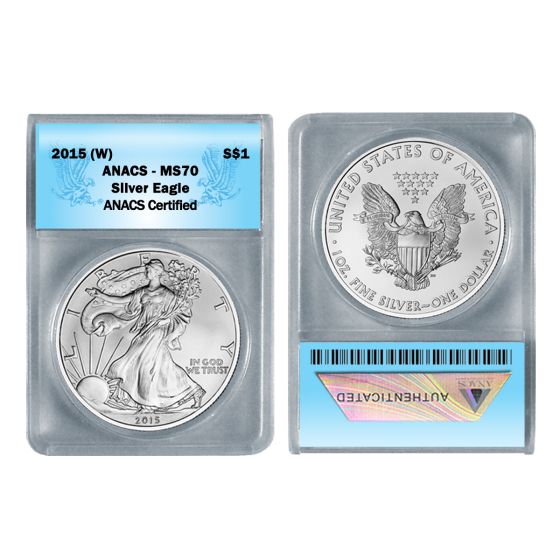 2015 Silver Eagle ANACS MS70 1