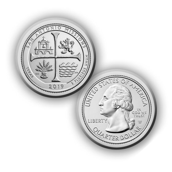 2019-W San Antonio Missions Quarter  GREAT AMERICAN COIN HUNT 1