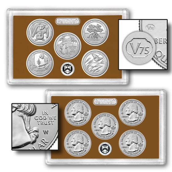 2020 West Point Quarter 5 coin set - America the Beautiful National Park Quarter Program 1