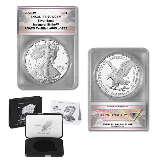 2025 American Silver Eagle Proof Coin PR70 - Inaugural Strike 1