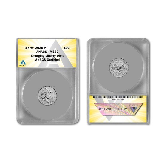 2026 P Semiquincentennial Emerging Liberty Dime MS67 1