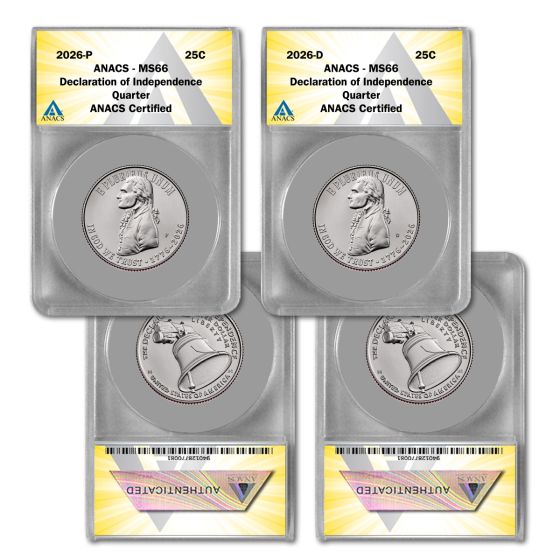 2026 P & D Declaration of Independence Semiquincentennial Quarter - MS66 1