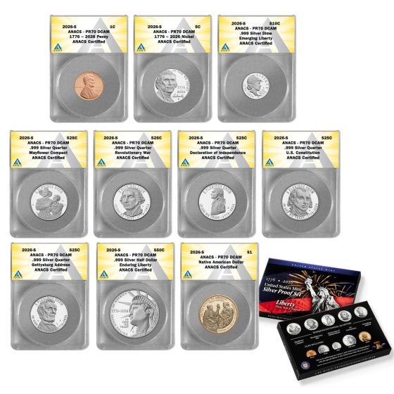 1776 - 2026 S Silver Proof Set PR70 1