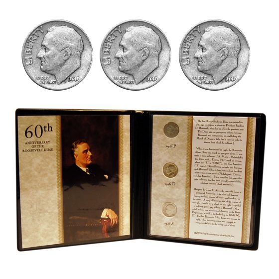 60th  Anniversary of the Roosevelt Dime 1