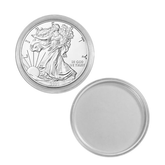 Plastic Capsules for your Coin Collection-U.S. SILVER EAGLES 1