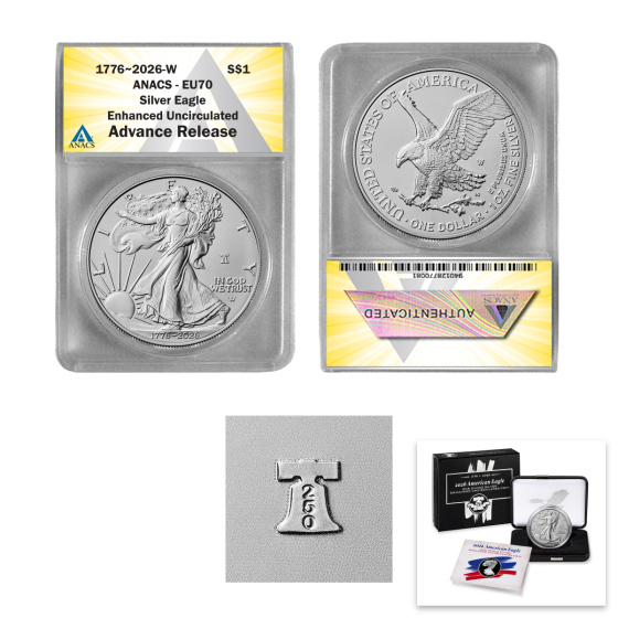 2026-W Enhanced Uncirculated American Silver Eagle EU70 - Advance Release (Pre-Sale) 1