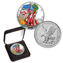【限定】2021 Colorized American Silver Eagle 2021 American Silver Eagle Type 2 .999 Fine Silver with Our