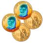 24k Gold Hologram P & D Presidential Dollar Sets-John Q. Adams