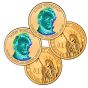 24k Gold Hologram P & D Presidential Dollar Sets-Buchanan