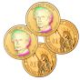 24k Gold Hologram P & D Presidential Dollar Sets-Pierce