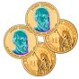 24k Gold Hologram P & D Presidential Dollar Sets-Garfield