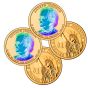 24k Gold Hologram P & D Presidential Dollar Sets-Johnson
